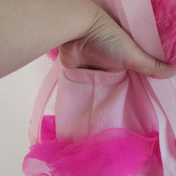 Pink Poodle Plush Animal Backpack Ballerina Tutu Dog Soft Adjustable Straps - Picture 5 of 14